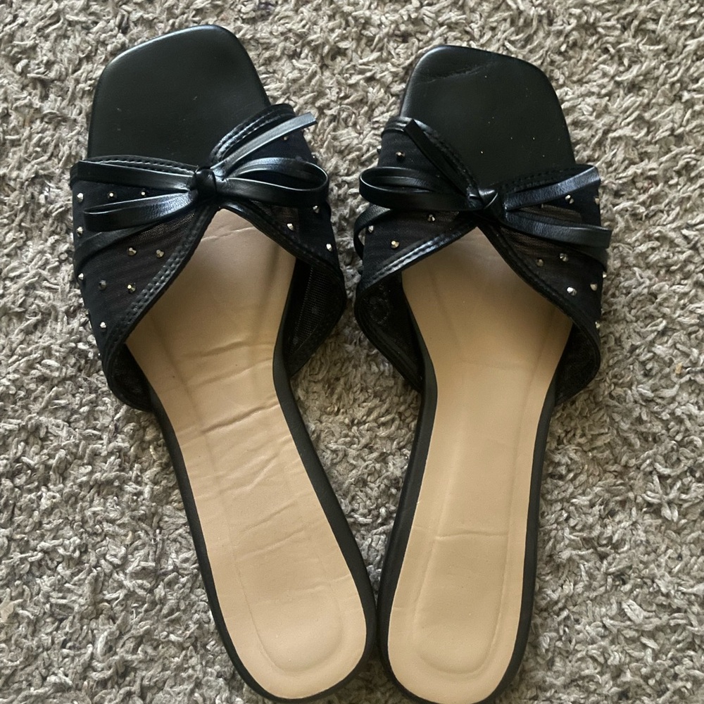 Elegant Black Slide Sandals